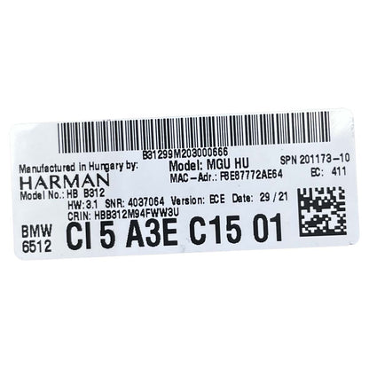 Módulo Central Multimidia BMW 320i 2021 2022 Harman Kardon