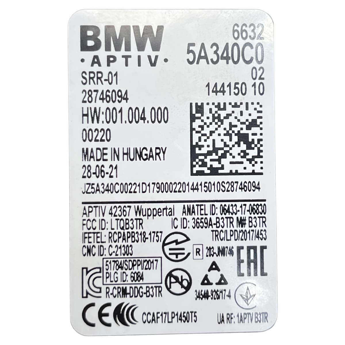 Módulo Radar Ponto Cego BMW 320i G20 2020 2021 2022 Traseiro