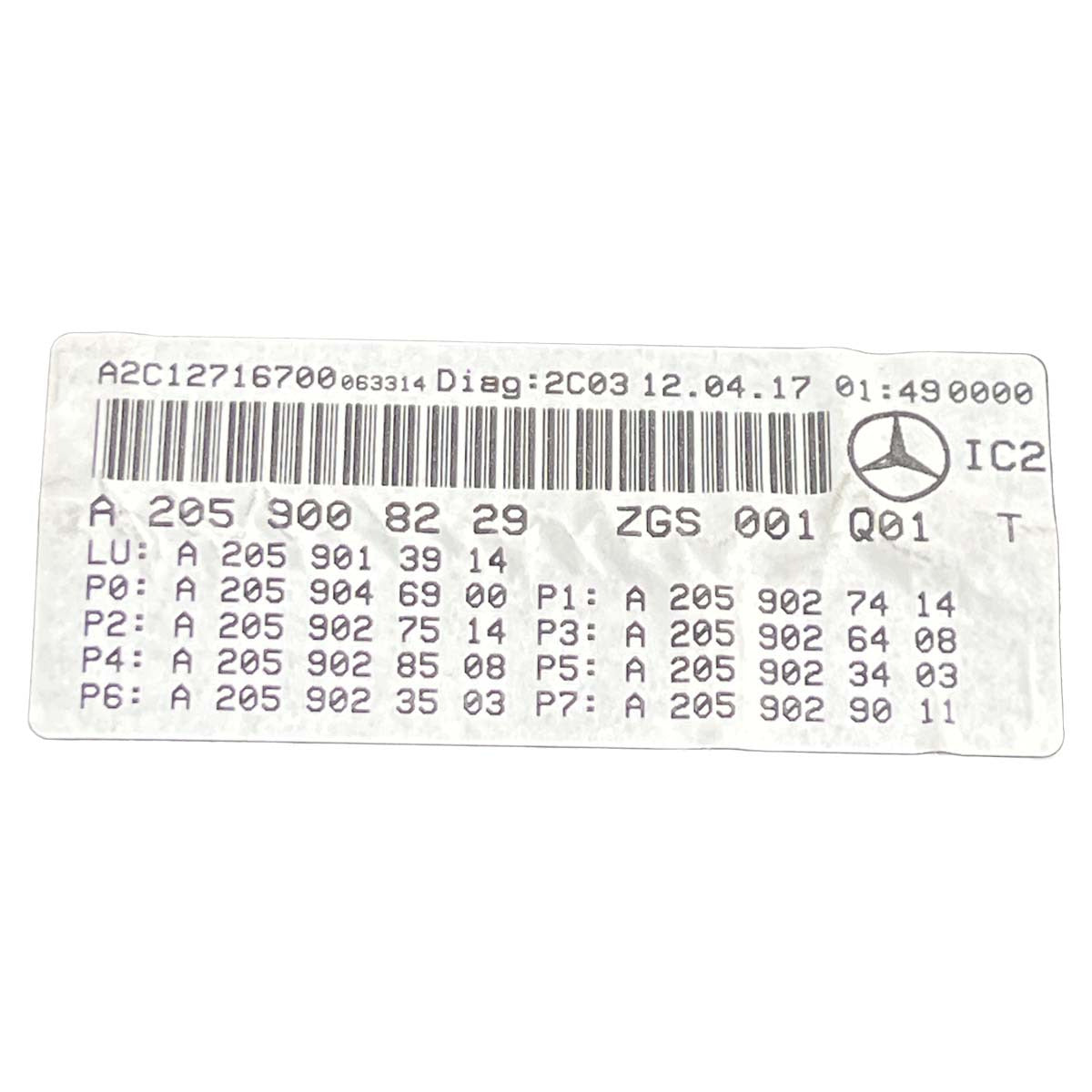 Painel Instrumentos Mercedes C180 C200 2015 2016 2017 2018