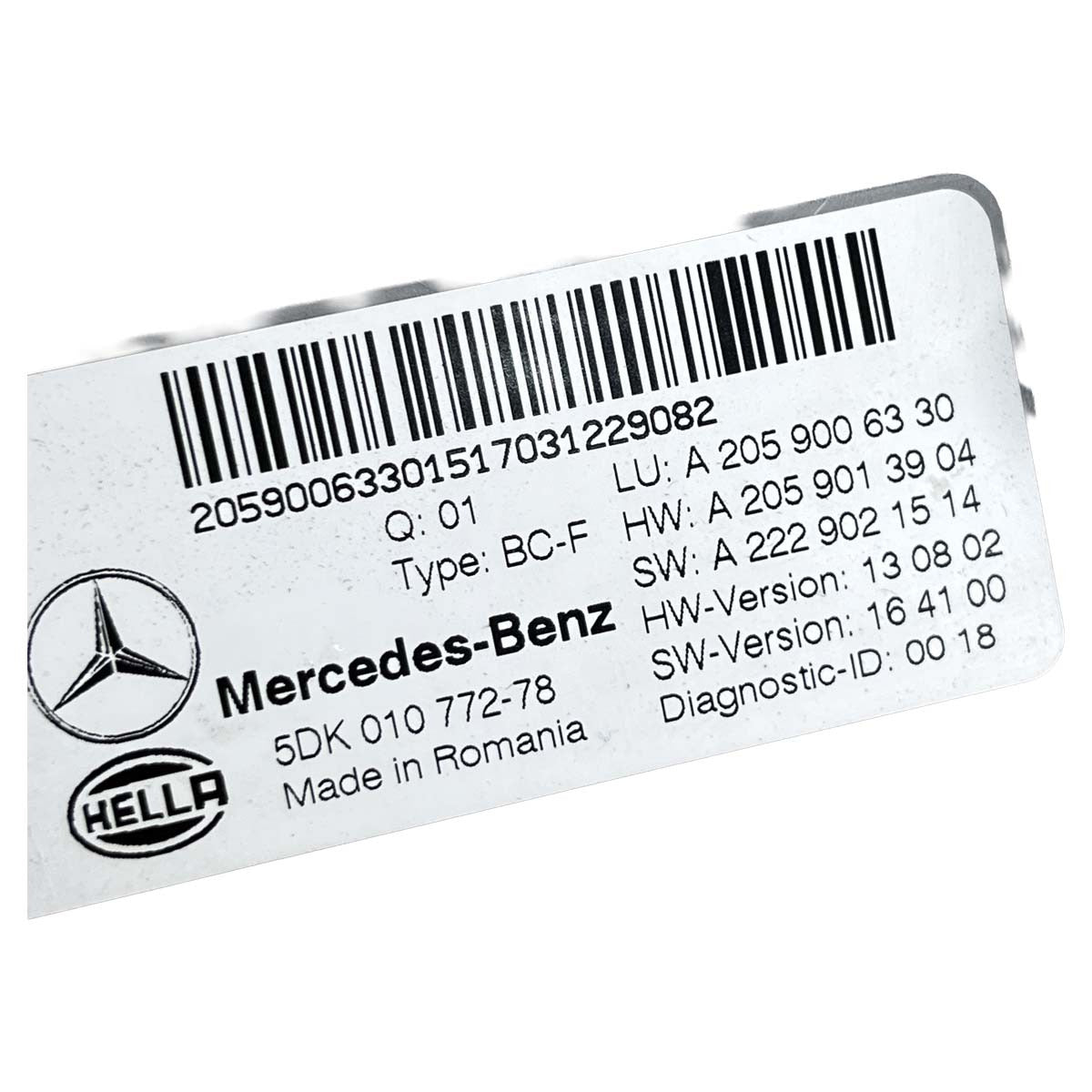 Módulo Central Conforto Mercedes C180 2016 2017 2018 SAM